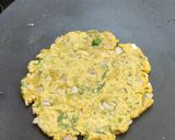 A picture of step 4 of Besan ki koki.