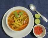 A picture of step 3 of Veg thupka.