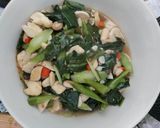 รูปขั้นตอนการทำที่ 6 ของ ราดหน้าเส้นหมี่ผัดไข่ใส่ลูกชิ้น,เห็ด,คะน้า#48