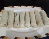 A picture of step 5 of Chicken spring roll with homemade sheets.