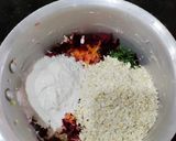 A picture of step 1 of Oats, Veggies Chilla.