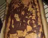 A picture of step 9 of Rectangular zebra cake#4 wks challenge.