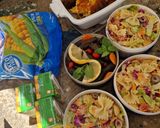 A picture of step 6 of Bow Tie Pasta Salad.