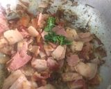 Foto del paso 3 de la receta: Pasta con salsa de tres quesos, champiñones y tocineta