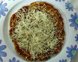 A picture of step 3 of CHEESY Moong dal chilla.