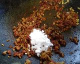 A picture of step 4 of Kundru curry.