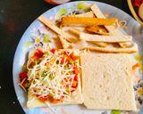 A picture of step 4 of Cheese burst pizza 🍕🍕😋 kids favourite.