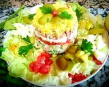 Foto del paso 4 de la receta: Ensalada de huevo y mimosa con verduras, atún