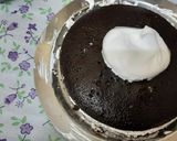 A picture of step 9 of Christmas 🍫 chocolate choco chips whip cream cake.
