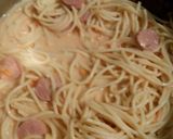 A picture of step 6 of American-Style Chicken with Red Spaghetti and Sausage.