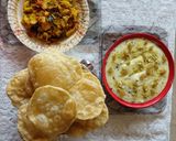 A picture of step 3 of Maida /flour poory / halwai poory.