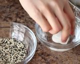 A picture of step 9 of Sesame Ball with Black Sesame Filling [Onde-onde].