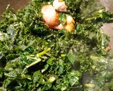 A picture of step 2 of Kale on the side.