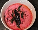 A picture of step 8 of Quinoa beetroot pachadi.
