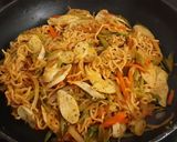 A picture of step 6 of Sausage Noodles.