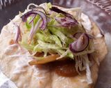 Foto del paso 4 de la receta: Fajitas🌯 de berenjenas🍆 doradas con mayonesa de ajo🌰🌮