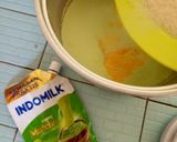 Foto langkah ke 4 dari resep Puding roti matcha.