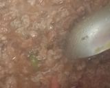A picture of step 6 of Aloo Qeema.