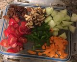 A picture of step 2 of Black eyed pea salad.