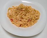 Une image de l'étape 5 de Pâtes tomates cerises et feta.