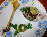 A picture of step 2 of Punjabi salsa.
