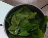 A picture of step 2 of Aaloo palak sev.