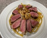 A picture of step 6 of Surf n’ Turf over Garlic Basil Fettuccine.