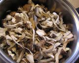 A picture of step 2 of Mushroom Broth and Creamy Mushroom Pasta.
