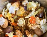 Gambar langkah 3 resipi Cendawan Kukur Sayur Campur Masak Lemak Cili Api.