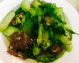 Hình bước làm 8 của món Bí xanh Bắc xào tim gà