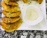 صورة لخطوة 3 من وصفة قطايف بالقشطة 🥟 💜