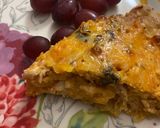 A picture of step 3 of Chicken taco quiche.