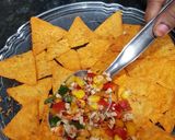 A picture of step 4 of Cheese Vegetables Nachos.