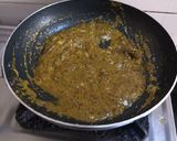 A picture of step 3 of Stuffed brinjal curry (bharli vangi).