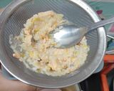 Foto langkah ke 5 dari resep BUBUR TIM CHEESY SALMON || Menu Lengkap 4 bintang ⭐⭐⭐⭐ 7 Month.