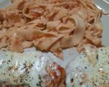 Foto del paso 6 de la receta: Milanesas con salsa, quesos y cintas gruesas