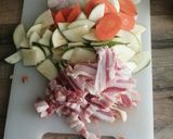 Foto del paso 1 de la receta: Sopa japonesa de miso panceta y verduras