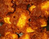 A picture of step 2 of Paneer chilli gravy.
