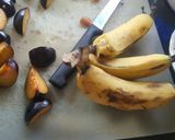 A picture of step 1 of Ginger n plum smoothie.