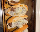 A picture of step 3 of French Onion meatball subs.