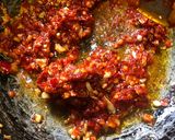 A picture of step 3 of Schezwan sauce.