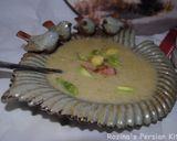 A picture of step 8 of Brussels sprouts soup.