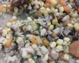 Zöldségekkel töltött karalábé - gomba, sárgarépa, kukorica recept fázis 3 fotója