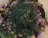 A picture of step 2 of 3 bean salad.