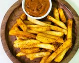 A picture of step 8 of Peri peri fries.