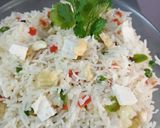 A picture of step 4 of Vegetable Fried rice.