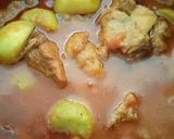 A picture of step 5 of Tinday Gosht.