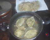 Foto del paso 1 de la receta: Cinta de lomo en escabeche con pimiento asado y papas fritas