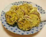 A picture of step 5 of Sweet Potato Tempura with Sesame Coating.
