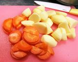 A picture of step 1 of Delicious Curry Rice with a Secret Ingredient Using Store-Bought Roux.